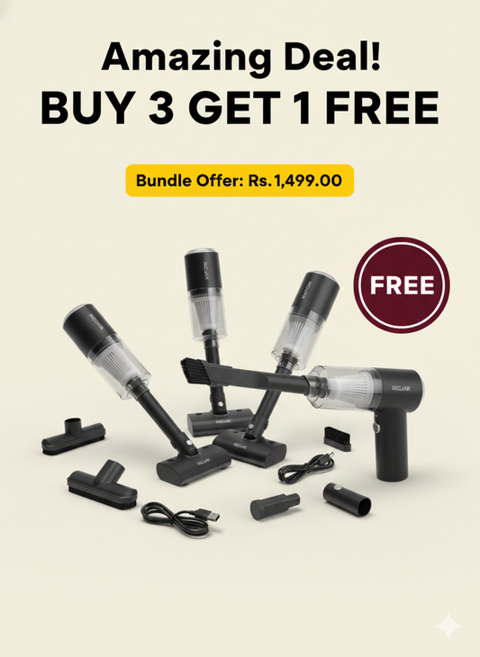 3 in 1 Portable Car Vacuum Cleaner with Blower | USB Rechargeable Wireless Handheld Car Vacuum Cleaner Traveling, Camping Reusable,Portable